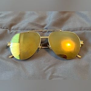 BOTTEGA VENETA Gold Mirror Aviators
